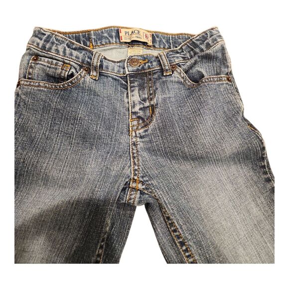 CHILDREN'S PLACE Stonewash Bootcut Stretch Jeans - Size 8 GIRLS School Playtime - Picture 6 of 10